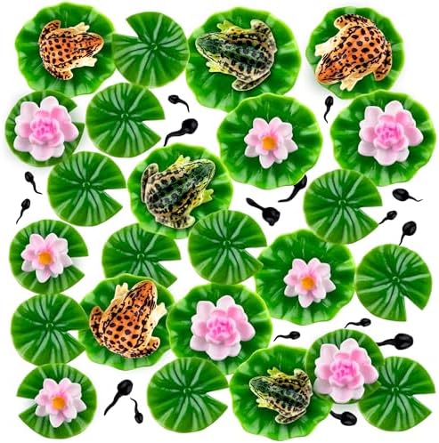 30Pcs Mini Resin Pond Accessories Miniature Floating Lotus Water