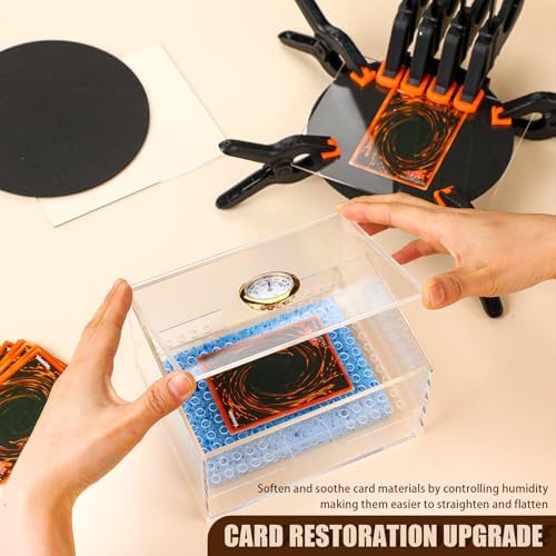 Didaey Card Flattening Kit Trading Card Flattening Tool Kit, Clear, Acrylic