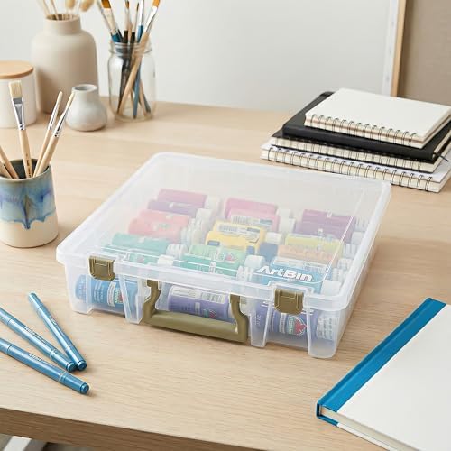 ArtBin Super Satchel 1-Compartment Craft Storage Box, Clear