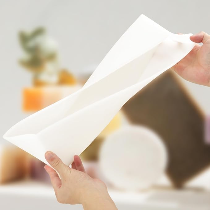 130 oz White Soap molds for Soap Making Large Size, Soap Loaf Wood Box Kit, Soap Bar Wood Box for DIY Supplies, Soap Molld with pull-out Lid(1 wooden box+1 wooden cover+1 silicone soap molld)
