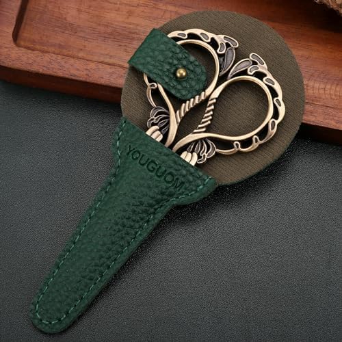 YOUGUOM Embroidery Scissors with Cover, Mini Sewing Shears