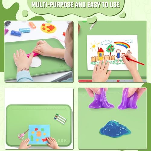 Silicone Art Mat for Crafts with Raised Sides to Stay Tidy, 24" x 16"