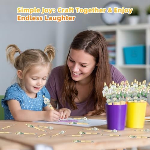 210 Pieces DIY Beadable Pen Bulk Kit – 70PCS Ballpoint Pen with Refills & Bags – Perfect for Beads Pens Supplies, Beaded Pens for DIY Crafting – Office Supplies & Teacher Accessories (Gold)