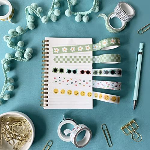 16 Rolls Washi Tape Set for Journaling, Scrapbooking & Decorative Crafts