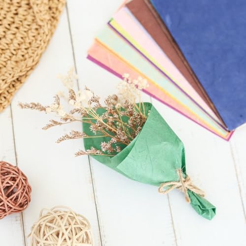 50 Colors 50 Sheets 6 x 6 Inches Natural Fiber Mulberry Tree Square Origami Paper Arts Folding Craft, Decoration Paper, Writing Painting Square Folding Paper for DIY Crafts (Mixed Color, 6 x 6 Inch)