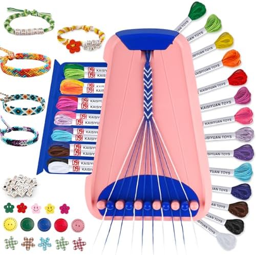 Maynacs Friendship Bracelet Making Kit for Girls 8-12, 28 Pre-Cut Threads
