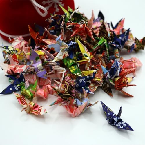 50 PCS Premade Mini Japanese Paper Cranes, Hand‑Folded Origami Decor