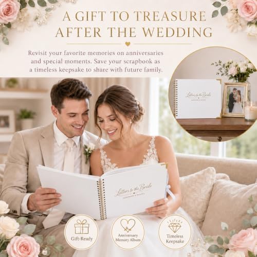 Letters to the Bride Scrapbook Kit, Bridal Shower Guest Book Alternative