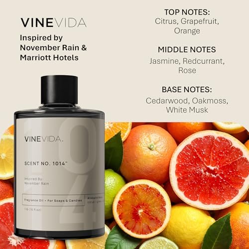 VINEVIDA [16oz] Scent No.1014 Fragrance Oil for Candle Making and Soap Making - Premium Candle Scents for Soy Candles