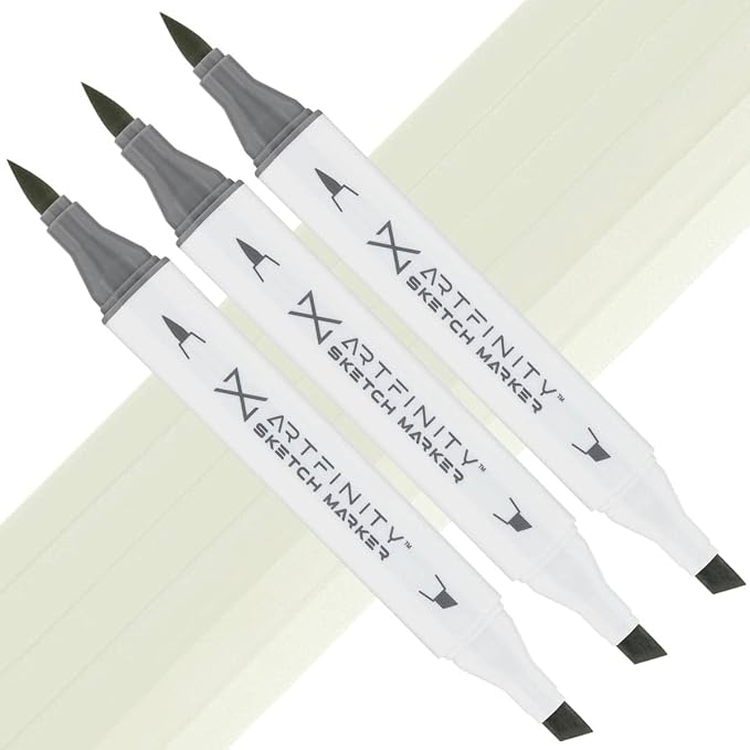 Artfinity Sketch Markers - Set of 3 - Liberty G7-1, Vibrant, Professional, Dye-Based Alcohol Markers for Artists, Drawing, Travel, & More