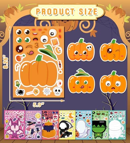 Halloween Party Favors,Halloween Stickers,DIY Crafts Stickers for Kids
