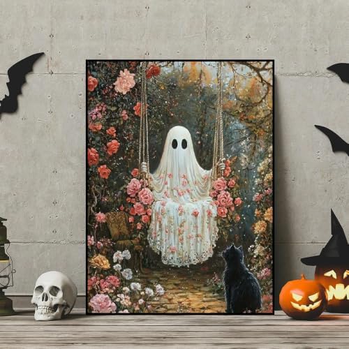 VIGEGU 6 Pack Ghost Paint by Numbers Kit for Adults Beginner