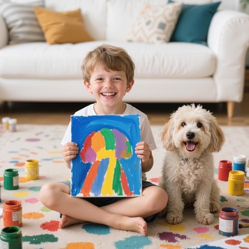 Canvas Boards for Painting 12 Pack Paint Canvas Panels Set-5x7, 8x10, 9x12,12x16 Inches-100% Cotton 10 Pack Canvas Panels for Acrylic, Oil, and Watercolor - Ideal for Artists and Hobbyists
