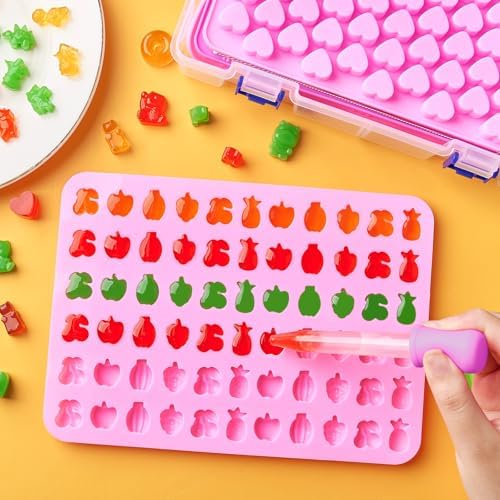 Mini Gummy Candy Silicone Molds Set, 6 Pcs