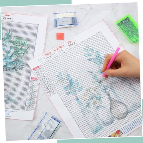 Yeaqee 4Pcs Diamond Art Kits for Adult Gem Painting Kit, Greenery