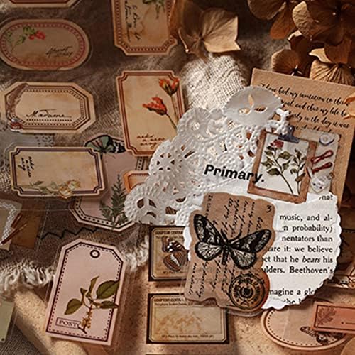Vintage Stickers 20 Sheets Scrapbooking Supplies Journaling Decals (Letter)