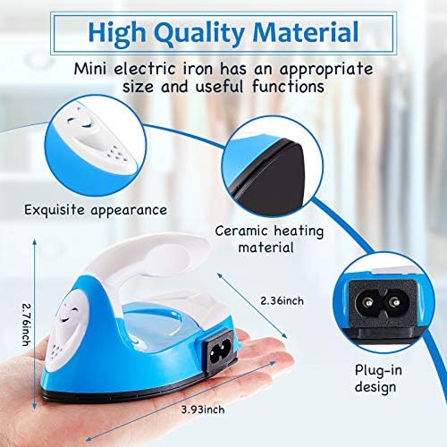 Honoson Mini Craft Iron with Charging Base Tiny,Blue
