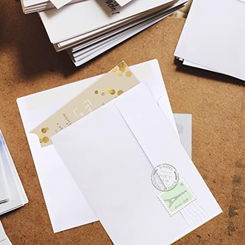 200 Packs 5x7 Envelopes, White A7 5x7 Envelopes for Invitations, Printable, Self Seal for Weddings, Photos, Postcards, Greeting Cards, Mailing