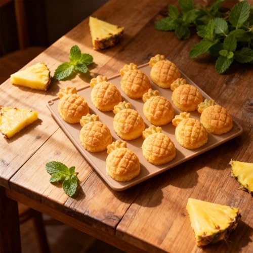 3D Silicone Geometric Pineapple Molds for Chocolate, Candy, Pastry