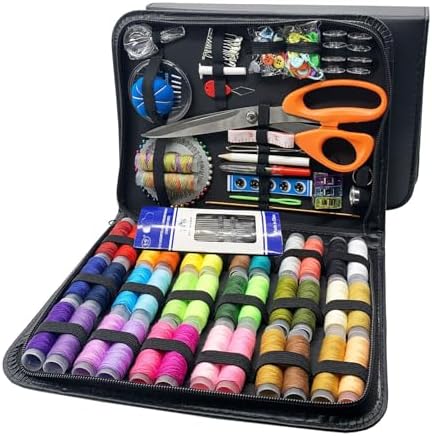 Sewing Kit for Adults, 205Pcs Professional Sewing Supplies Accessories with Tailor Scissors,Premium Sewing Supplies Set 30 Needles,Yarn Snips and More for Travel Home Beginners (205)