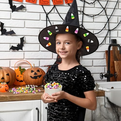 JUNEBRUSHS 50 Pcs Halloween Resin Corn for Halloween Party Crafts Decorations