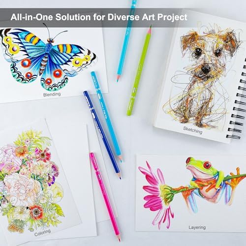 KALOUR PDAS Pro 550 Colored Pencils Set for Adults, Professional Colored Pencils for Artists, Soft Core Premium Coloring Pencils for Adult Coloring Books, Drawing, Sketching, Art Supplies with Case
