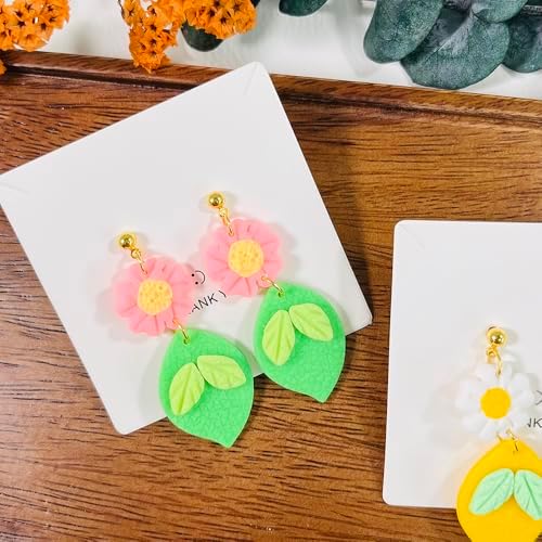 Xaekicr Lemon Flower Polymer Clay Cutters – 3 Pcs Clay Earring Cutters Set – Clay Tools for Polymer Clay Jewelry Making – DIY Summer Earring Cutter Kit for Crafts and Accessories