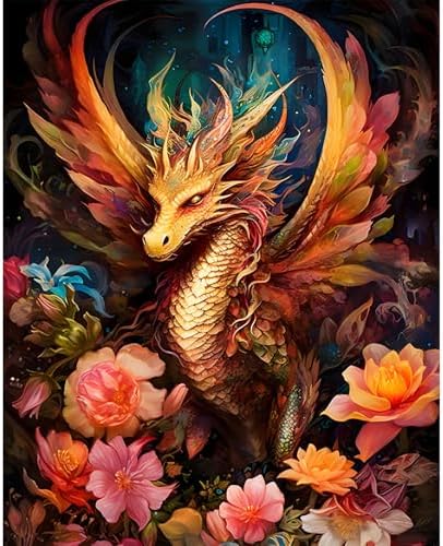 Paint by Numbers Kit for Adults, Dragon DIY Painting Kit, 16x20 Inch