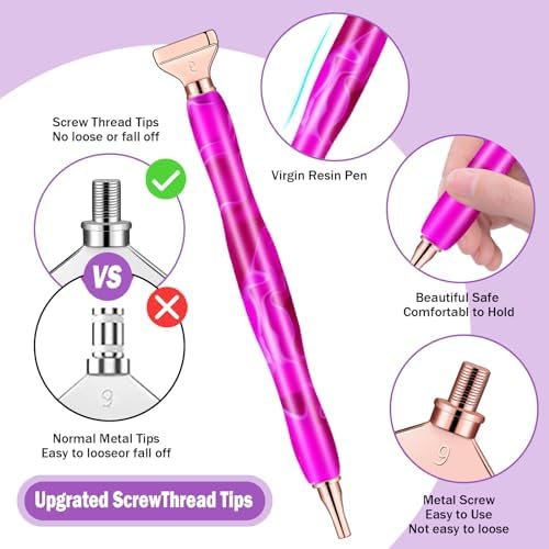 DoreenBow 28Pcs Diamond Art Tools Metal Thread Tip Diamond Art Accessories