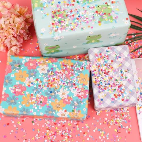 FOIMAS Fake Sprinkles for Crafts, 8.47oz Fake Sprinkles Mini Polymer Clay Slices for Crafts Slime Art Nail DIY Cake Decoration Card Filler Supply