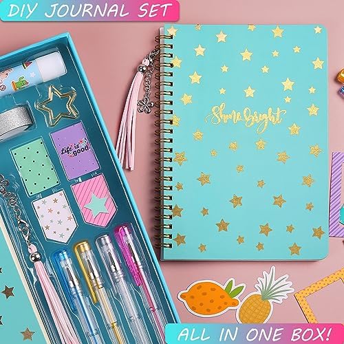 DIY Journal Kit for Girls, Scrapbook & Diary Supplies Set, Birthday Gifts for Teen Girls Craft Sets - Unleash Creativity Journaling Art Crafts Kit - Ideal Gifts for 8 9 10 11 12 13 14 Year Old Girl