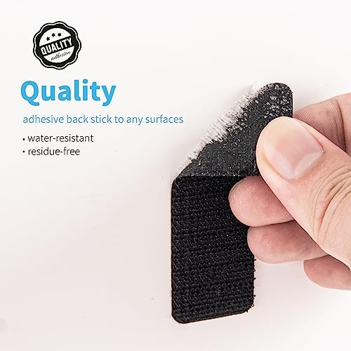Art3d 48 Sets Hook and Loop Tape, 3"x 1" Sticky Back, Heavy Duty