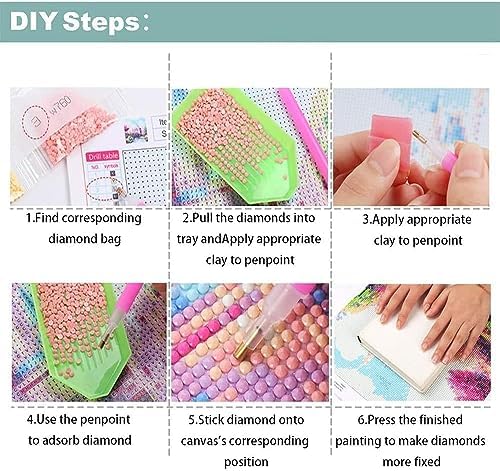 EIBEILI Diamond Art Kits for Adults-Hydrangea in Glass Diamond Painting