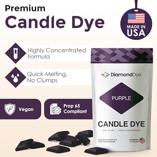 Purple Candle Dye Chips, Soy & Paraffin Candle Making, 50 Pack