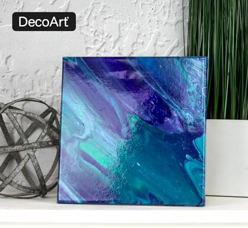 DecoArt Fluid Art Ready-to-Pour Paint Set – Galactic Colors, Set of 6 (4 fl oz Bottles) – Acrylic Pouring Paints for Canvas, Wood & DIY Art Projects