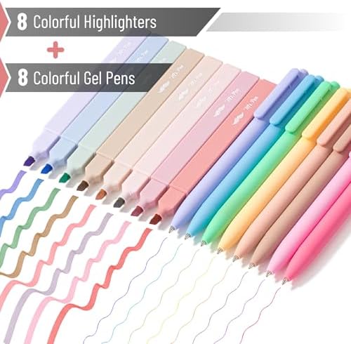 Mr. Pen- Aesthetic Highlighters and Gel Pens, 16 Pack