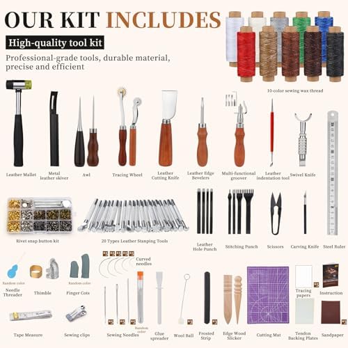 SHWAKK Leather Working Tools, All in One Leather Tooling Kit