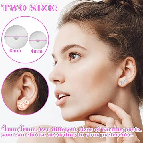 Anezus Jewelry Glue With 600pcs Stainless Steel Earring Posts and Backs - Hypoallergenic Blanks With Rubber Backs for Jewelry Making Supplies and Findings