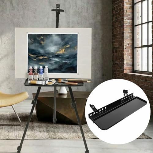 SHINEOFI Plastic Detachable Easel Tray Shelf Replacement Sketch Rack Storage Removable Portable Artists Storage Platform Painting Easel Stand for Art Easels
