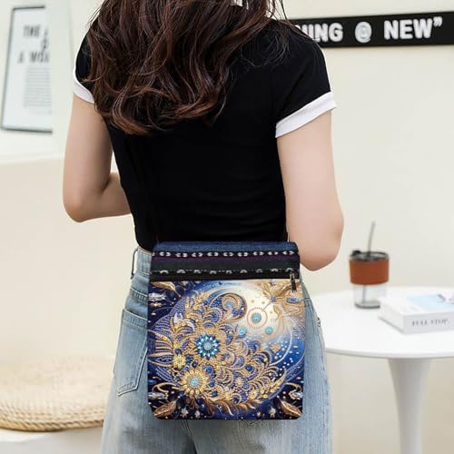 5D Diamond Painting Shoulder Bag, DIY Diamond Art Kits for Adults with Adjustable Strap & Zipper, Artistic Handbag for Women, Perfect for Shopping & Daily Use