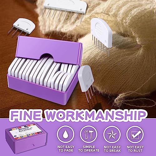 Opstin 20Pcs Knit Blocking Pins Kit, Knit Blockers Pins Kit, Knit Blocking Combs, Blocking Pins for Knitting & Crochet Projects, Knit Blocking Pins for Blocking Mats, Crochet Blocking Pins