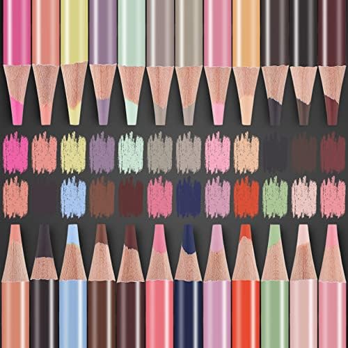 MARTCOLOR 24 Colors Skin Tone Colored Pencils for Portraits | Oil Color Pencils for Drawing, Sketching, Adult Coloring, Shading & Blending, Artist Pencils for Beginners, Artists
