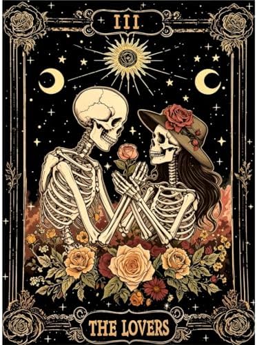 KICHANG Skull Diamond Art Kits for Adult Diamond Painting Kit for Beginner