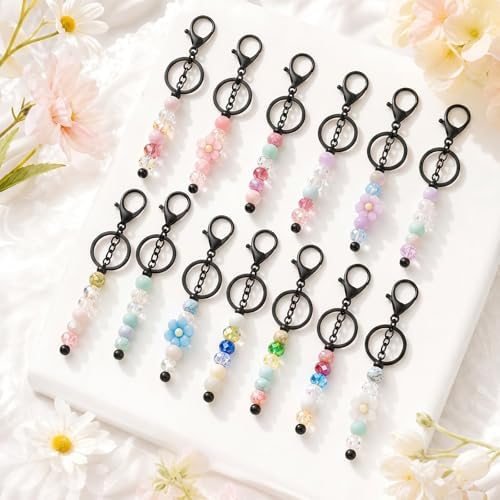 30Pcs Blank Beadable Keychain Bars Bulk Blank Metal Keychain