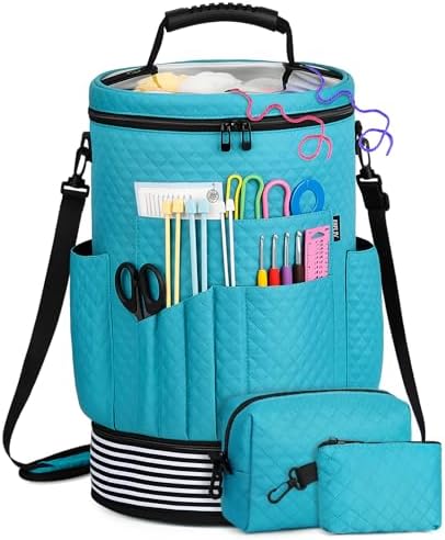 Crochet Yarn Knitting Bag 3PCS Expandable Large Yarn Storage Organizer Bag