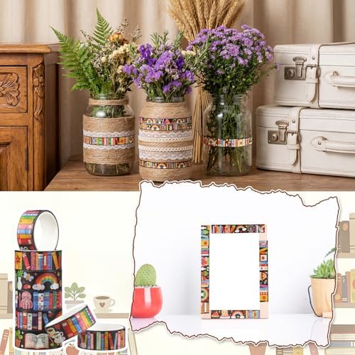 24 Rolls Book Washi Tape Back to School Crafting Gifts, Rainbow