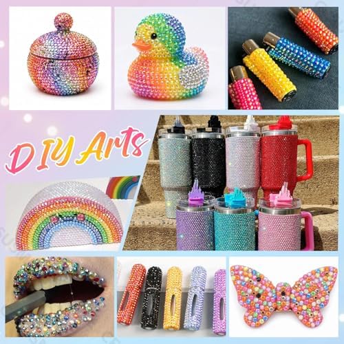 28000 Pcs Orange Color Rhinestones Bedazzling Kit, Resin Jelly Gems Set