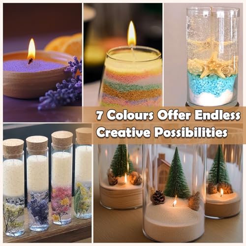 SCENTORINI Scented Candle Sand, 38.8 oz DIY Pearled Candle Kit 7 Scents