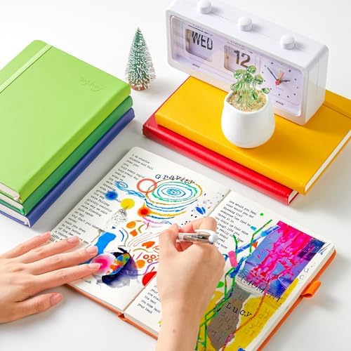 feela Dotted Journal Kit, Dot Grid Journal Hardcover Planner Notebook Set For Beginners Women Girls Note Taking with Journaling Supplies Stencils Stickers Pens Accessories, A5, 224 Pages, Teal