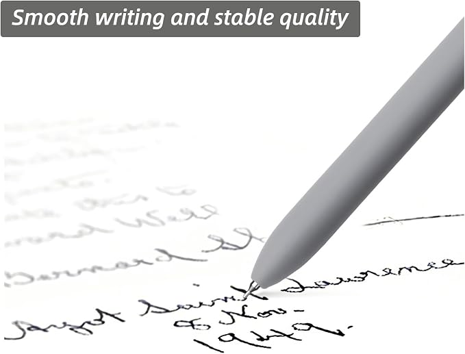 YOXMJDB Gel Pens, 6 Pcs 0.5mm Fine Point Smooth Writing Pens Cute Pens, High-End Series Black Ink Pens for Journaling Note Taking, School Office Supplies for Women Men (6 Pcs Gold Morandi)